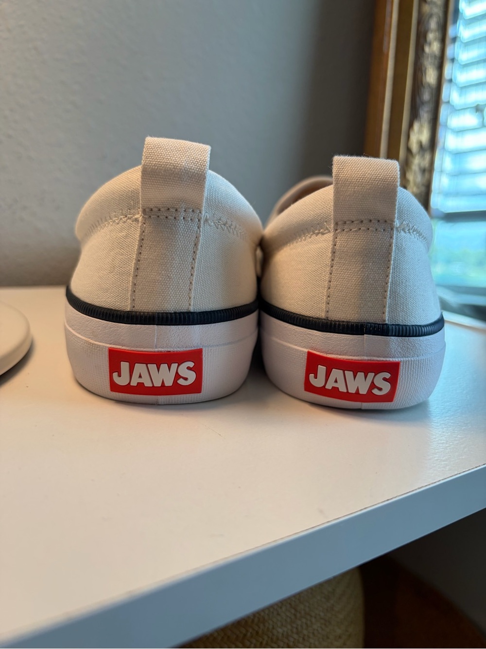 NIB! Sperry Jaws Canvas Slip-Ons with Blue Ocean Shark Art - Picture 5 of 8